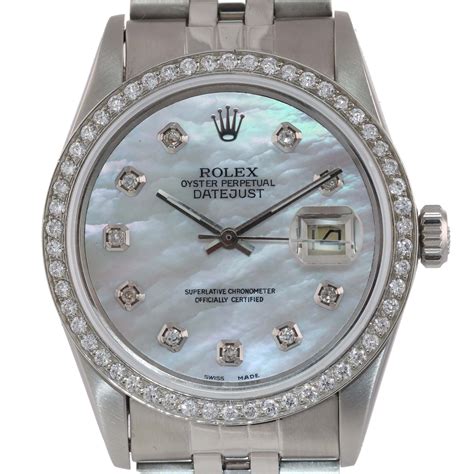 rolex 36mm datejust diamond dial|rolex 36mm diamond bezel.